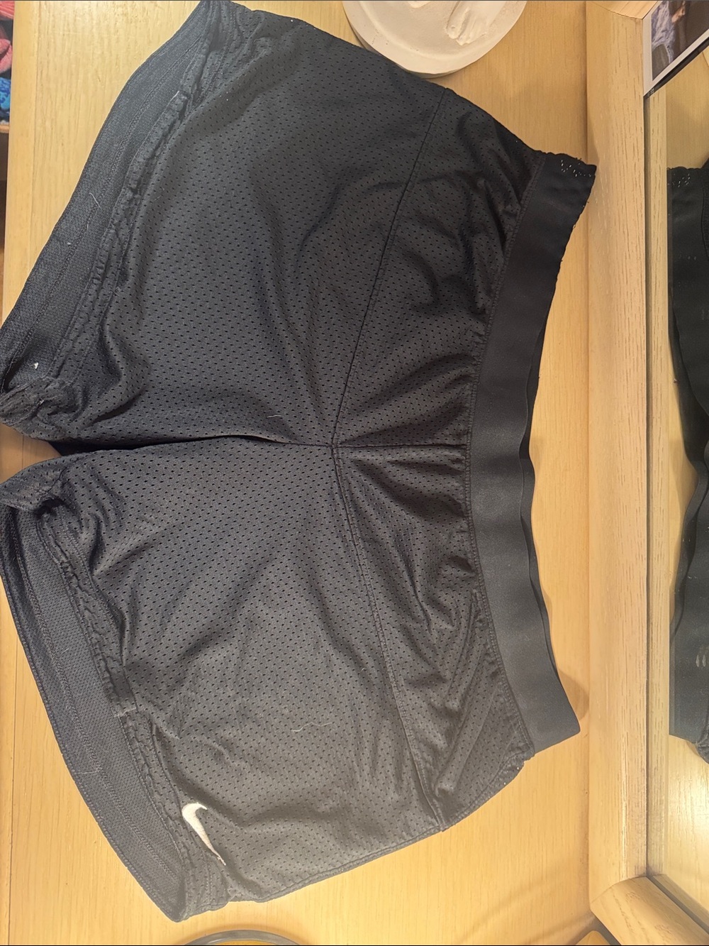 Nike Black Women's Athletic Mesh Shorts with Elastic Waistband